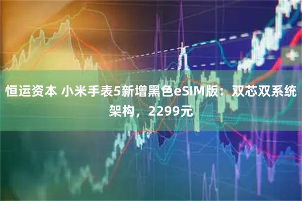 恒运资本 小米手表5新增黑色eSIM版：双芯双系统架构，2299元